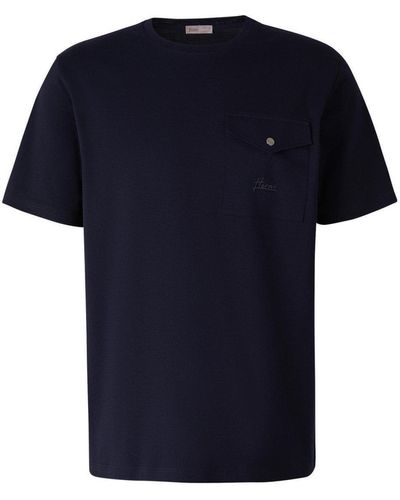 Herno Pocket Cotton T-shirt - Blue