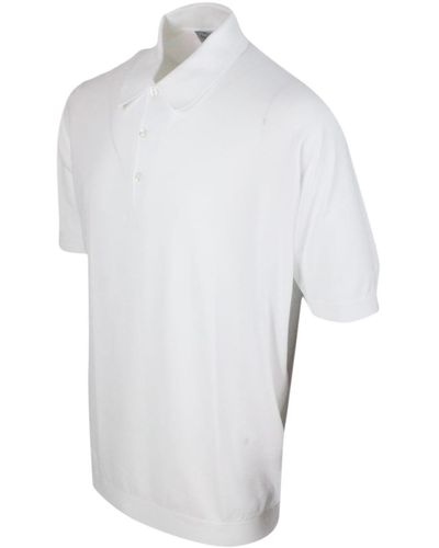 John Smedley Short-Sleeved Polo Shirt - White