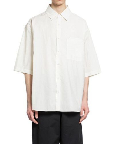 Lemaire Double Pocket Short-Sleeved Shirt - White