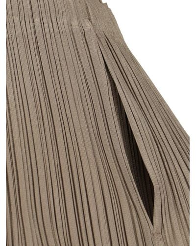 Pleats Please Issey Miyake Pleated Trousers - Brown