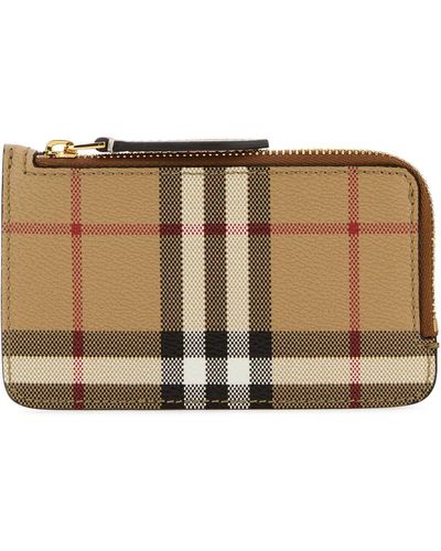 Burberry Printed Canvas Card Holder - Brown