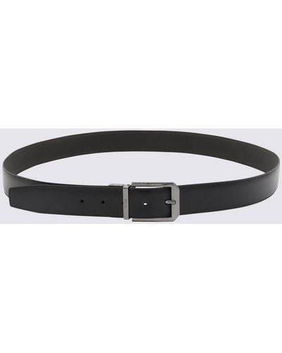 Zegna Black Leather Belt