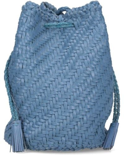 Dragon Diffusion Pompom Bucket Bag - Blue