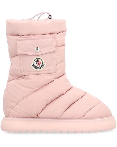 Moncler Gaia Nylon Boots - Pink