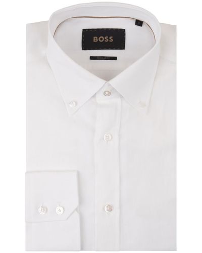 BOSS Button-Down Shirt - White
