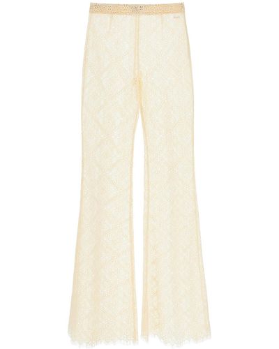 DSquared² Super Flared Lace Trousers - Natural