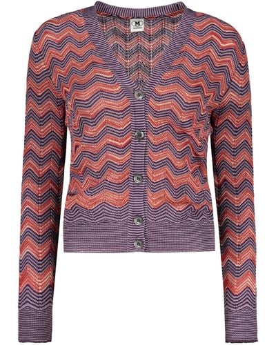 M Missoni Jacquard Cardigan - Red