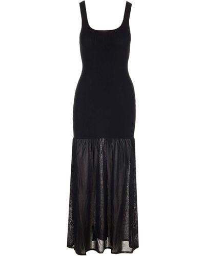 Matteau Drop Waist Knit Dress - Black