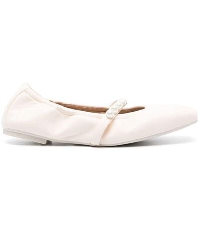 Stuart Weitzman Goldie Ballet Flat - White