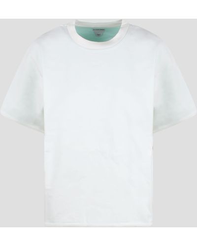 Bottega Veneta Relaxed Fit Double Layer Cotton T-Shirt - White