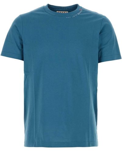 Marni Air Force Cotton T-Shirt - Blue