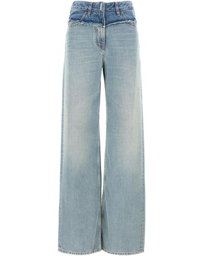 Givenchy Fringed Detail Jeans - Blue