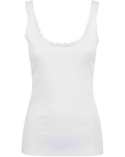 Allude Floral Tank Top - White