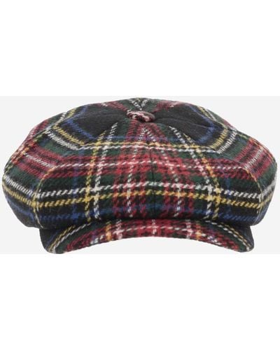Stetson Wool Cap With Check Pattern - Gray
