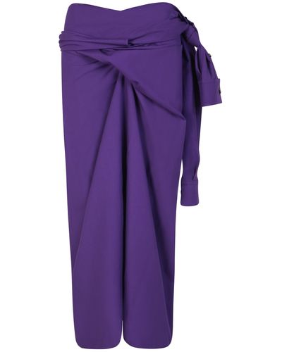 Quira Wrapped Design Skirt - Purple