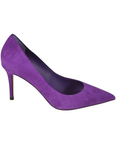 Le Silla Classic Velvet Court Shoes - Purple