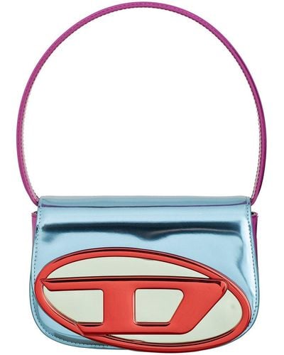 DIESEL 1dr - Iconic Shoulder Bag In Mirror Leather - Shoulder Bags - Woman - Multicolor