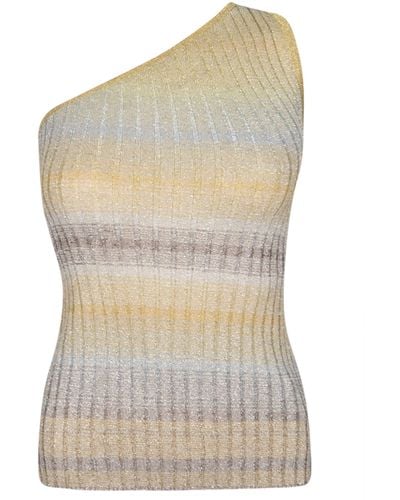 Missoni One-Shoulder Ribbed Sweater - White