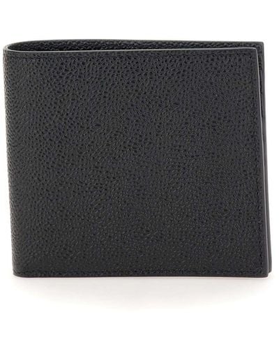 Thom Browne Billfold Leather Wallet - Black