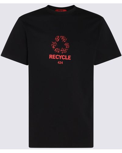 Fourtwofour On Fairfax And Cotton Blend T-Shirt - Black