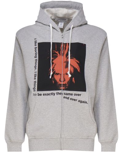 Comme des Garçons Cotton Sweatshirt With Andy Warhol Print - Grey