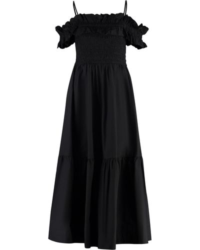 Ganni Poplin Dress - Black