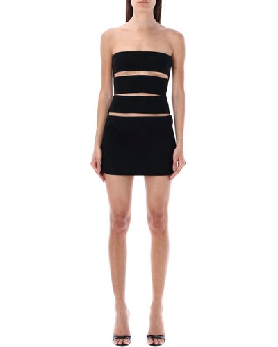 Monot Strapless Cut-out Mini Dress - Black