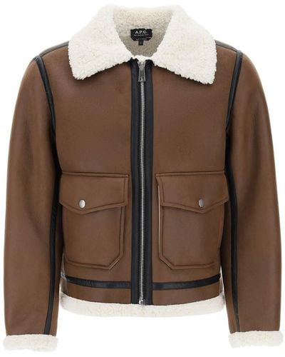 A.P.C. Eco Shearling Jacket - Brown