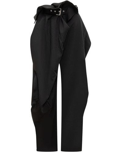 JW Anderson Fold Over Trousers - Black