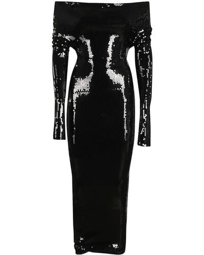 Alexandre Vauthier Sequined Strapless Gown - Black
