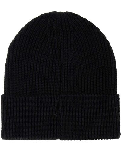 Marcelo Burlon Black Wool And Acrylic Beanie Hat