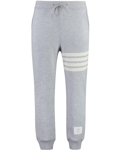 Thom Browne Knitted Track-pants - Gray