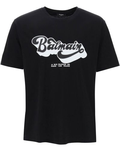 Balmain Logo 70s T-shirt - Black