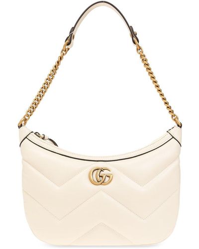 Gucci Gg Marmont Small Shoulder Bag - White