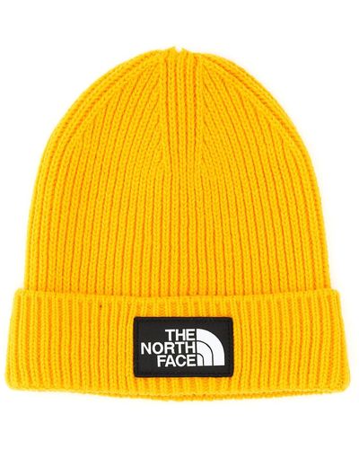 The North Face Logo Patch Ribbed-knitted Beanie - Yellow