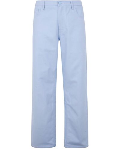 Raf Simons Wide Leg Workwear Jeans - Blue
