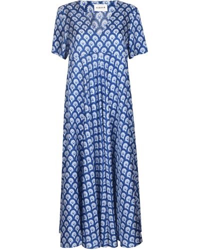 P.A.R.O.S.H. Monogram Printed Dress - Blue