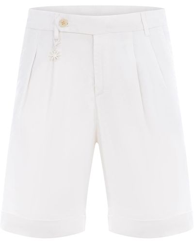 Manuel Ritz Shorts In Cotone Stretch - White