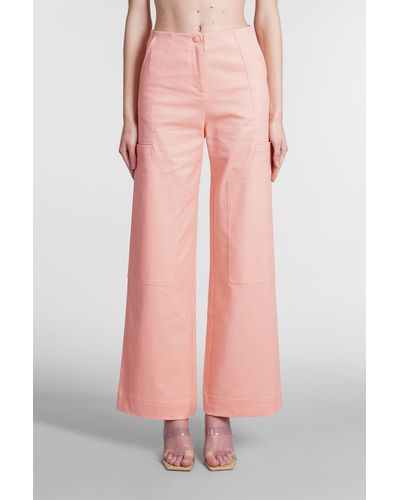 Cult Gaia Anezka Pants In Orange Cotton - Pink