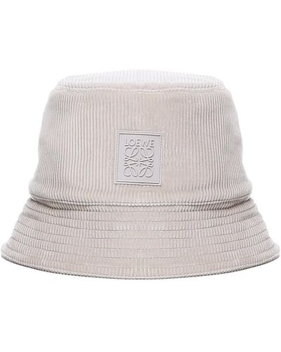 Loewe Corduroy Patch Bucket Hat - White