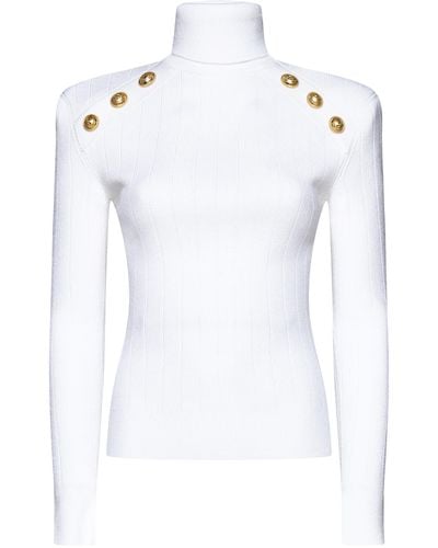 Balmain Sweaters - White