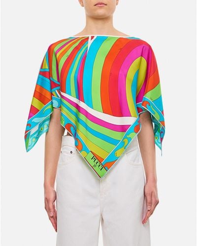 Emilio Pucci Short Sleeve Blouse - Multicolour