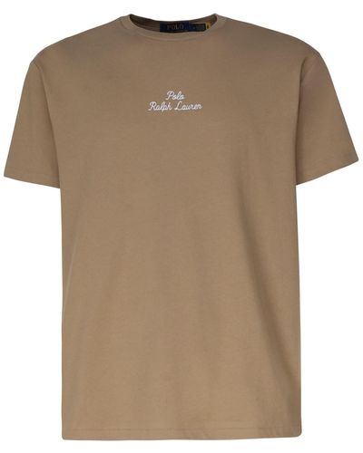 Polo Ralph Lauren T-Shirt With Embroidery - Natural