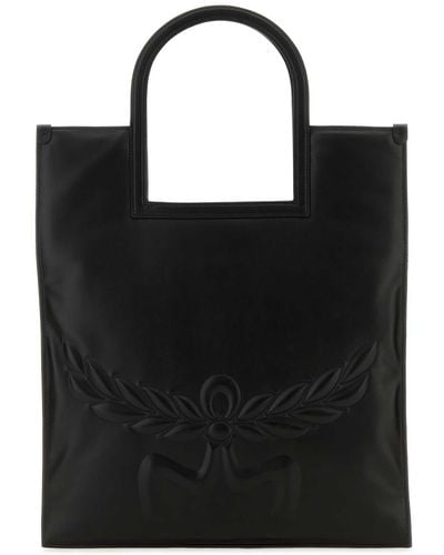 MCM Nappa Leather Aren Shopping Bag - Black