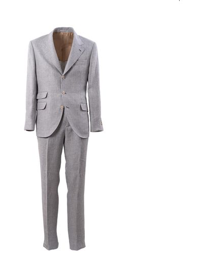 Brunello Cucinelli Striped Suit - Gray