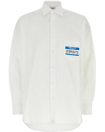 Vetements Poplin Oversize Shirt - White