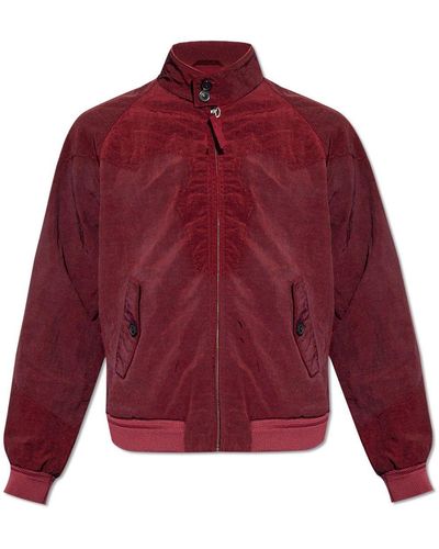 Maison Margiela Stand Collar Zipped Jacket - Red