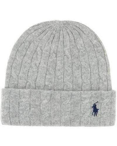 Polo Ralph Lauren Gray Wool Blend Beanie Hat
