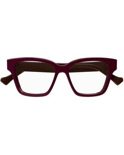 Gucci Rectangle Frame Glasses - Brown