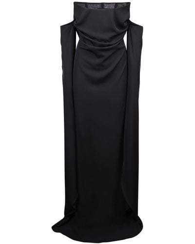 GIUSEPPE DI MORABITO Long Open-Sleeve Dress - Black
